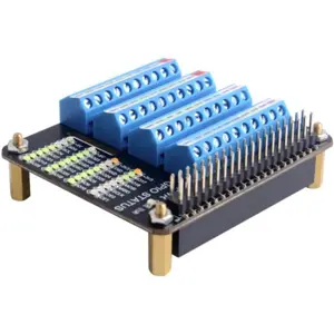 Placa de extensão (HAT) com terminais de parafuso para ligação aos GPIOs dos Raspberry Pi