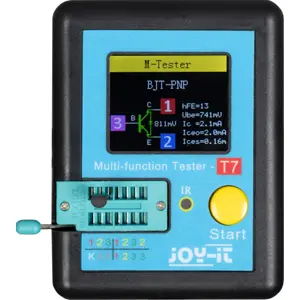 Analisador de componentes eletrónicos com LCD a cores