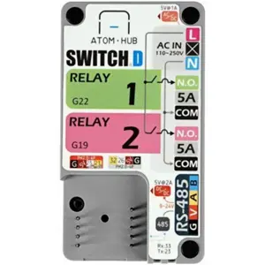 Módulo de 2 relés ATOM SWITCH D com ATOM Lite