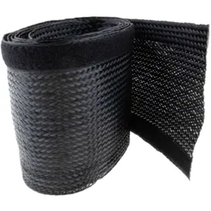 Manga de polyester com velcro para cabos Ø30-45mm 2.0m - preto