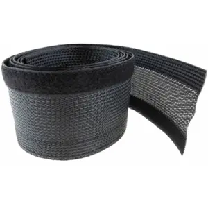 Manga de polyester com velcro para cabos Ø10-15mm 2.0m - preto