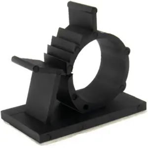 Abraçadeira de fixação c/ tranca + adesivo para cabos - Ø12.6-15.4mm