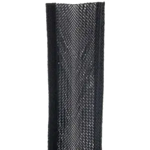 Manga de polyester com velcro para cabos Ø15-20mm 2.0m - preto