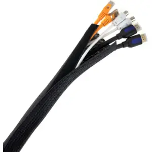 Manga de poliéster con velcro para cables Ø20-30mm 2.0m - negro