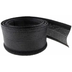 Manga de poliéster con velcro para cables Ø20-30mm 2.0m - negro