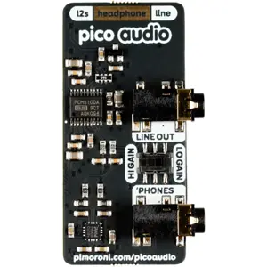 Módulo de áudio para Raspberry Pi Pico com Line-Out e saída amplificada