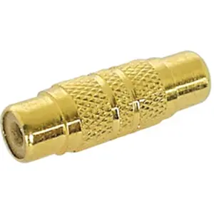 União adaptador RCA fêmea-fêmea - metal GOLD