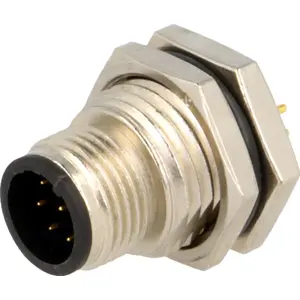 Ficha circular macho M12 8 pinos