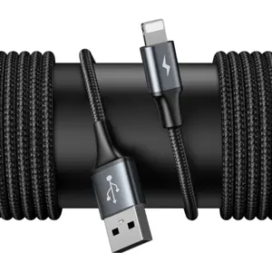 Cabo de dados e carregamento USB c/ ficha Lightning e Hub de 2 portas - 1.5m
