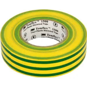 Fita isoladora PVC 19mm 20m amarela/verde