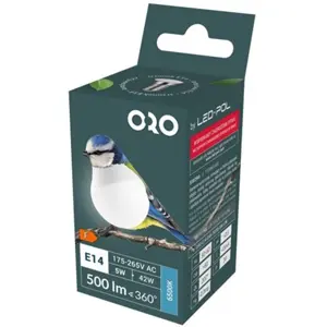 Lâmpada LED E14 G45 230V 5W 6500K (branco frio) 500lm