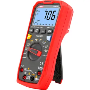 Multímetro Digital (1000Vac/dc 20Aac/dc 60MΩ Cap. Hz/% °C T-RMS Auto-Range USB Min/Max NCV)