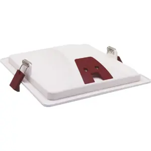 Downlight LED 230VAC 12W 800lm 3000K 167x167x31mm (147x147mm) - com driver incorporado