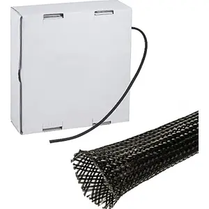 Manga de polyester para protecção de cabos Ø19..54mm - caixa 10m - preta