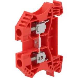 Borne de ligação 6.0mm2 1 via para calha DIN - vermelho