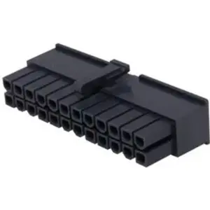Ficha Mini-Fit 24 pinos (2x12) fêmea (sem terminais) - preto