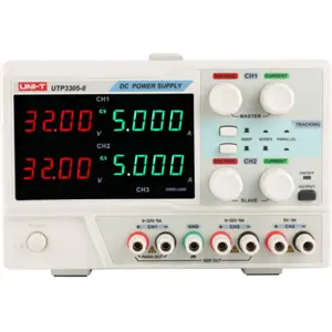 Fonte de alimentação digital para laboratório 2x 0-32V 0-5A + (5V-3A) 335W
