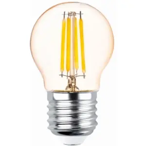 Lâmpada LED tipo filamento E27 G45 230V 4W 2200K (branco quente) 400lm