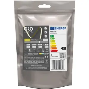 Fita LED COB 3000K (branco quente) 12VDC 9.4W/m (47W)  IP20 - rolo de 5.0m