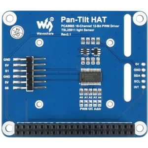 Suporte de câmara com Pan-Tilt (2 DOF) e sensor de intensidade de luz para Raspberry Pi