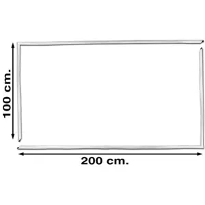 Kit de junta de goma universal para puerta de frigorífico c/ 2 escuadras - 200x100cm