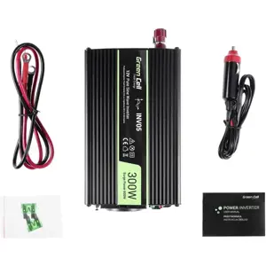 Inversor 12VDC ➝ 230V onda sinusoidal pura 300W c/ USB e ficha de isqueiro