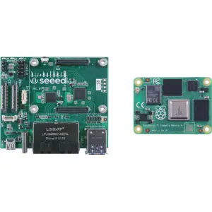 Placa de expansión con Raspberry Pi Compute Module 4, Dual Gigabit Ethernet NICs, 4GB RAM/32GB eMMC y soporte para OpenWRT