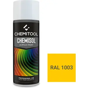 Spray Tinta Acrílica - Amarelo Alto-Brilho (RAL1003) - 400ML