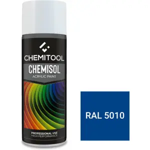 Spray Tinta Acrílica - Azul Genciana Alto Brilho (RAL5010) - 400ML