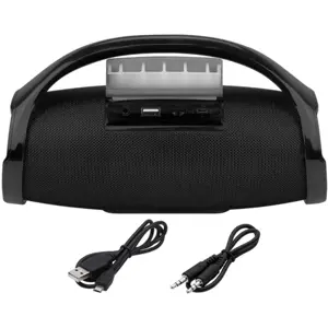 Coluna portátil Bluetooth 2x5W (FM/BT/USB/microSD/AUX) 1200mAh c/ lanterna LED