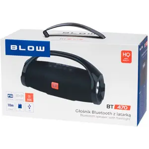 Coluna portátil Bluetooth 2x5W (FM/BT/USB/microSD/AUX) 1200mAh c/ lanterna LED
