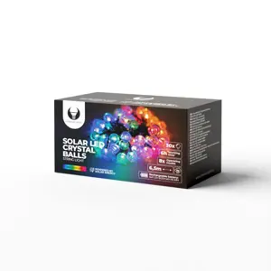 Luzes decorativas LED Solar 30 Bolas Cristalinas multicolor IP65 - 6.5m
