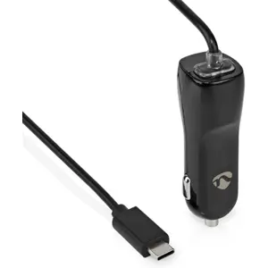 Cargador de mechero 12-24V 15W c/ cable (fijo) USB-C 3.0A