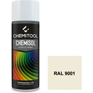Spray Tinta Acrílica - Branco Creme Alto-Brilho (RAL9001) - 400ML