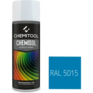 Spray Tinta Acrílica - Azul Celeste Alto-Brilho (RAL5015) - 400ML