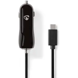 Cargador de mechero 12-24V 15W c/ cable (fijo) USB-C 3.0A