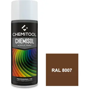 Spray Tinta Acrílica - Castanho Alto-Brilho (RAL8007) - 400ML