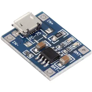Módulo carregador de bateria Li-Ion 1A - entrada Micro-USB