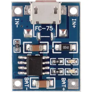Módulo carregador de bateria Li-Ion 1A - entrada Micro-USB