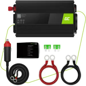 Inversor 24VDC ➝ 230V onda sinusoidal modificada 300W c/ USB e ficha de isqueiro