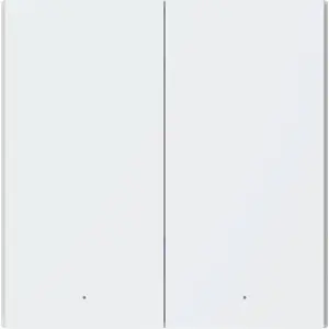 Interruptor duplo (2 Gang) Smart Zigbee de encastrar H1 (com Neutro) - Branco
