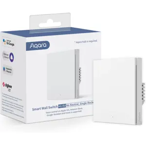 Interruptor (1 Gang) Smart Zigbee de encastrar H1 (sem Neutro) - Branco