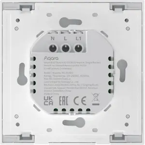 Interruptor (1 Gang) Smart Zigbee de encastrar H1 (com Neutro) - Branco