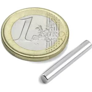 Íman Neodymium (NdFeB) cilíndrico N42 Ø4x25mm
