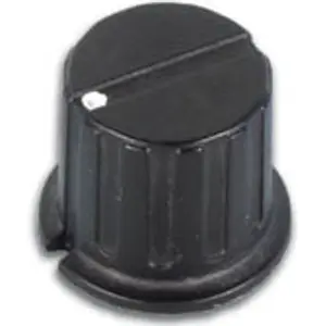 Botão de precisão para potenciómetro com indicador Ø24.5x20mm preto