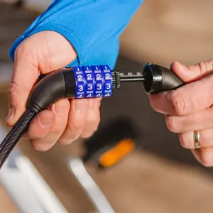 Cadeado de bicicleta em aço c/ código - 80cm