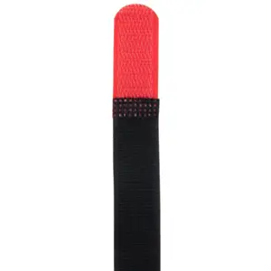 Abraçadeiras de velcro com presilha em metal 400x30mm - vermelho - [10unid.]