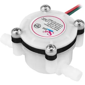 Sensor de fluxo de água 0.3-6L/min compatível com Arduino (5-12V DC) 1/8''