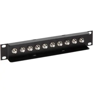 Painel distribuidor 10 fichas F para Rack 10'' 1 U