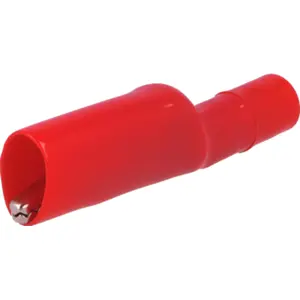 Crocodilo 10A 60mm c/ ligação banana Ø2mm - vermelho